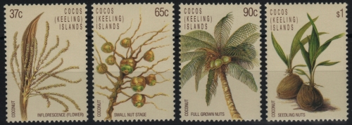 Kokos-Inseln 1988 - Mi-Nr. 188-191 ** - MNH - Pflanzen / Plants