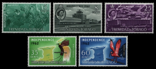 Trinidad & Tobago 1962 - Mi-Nr. 189-193 ** - MNH - Unabhängigkeit