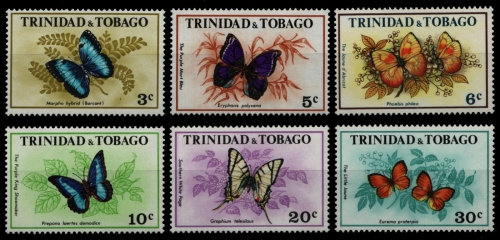 Trinidad & Tobago 1972 - Mi-Nr. 293-298 ** - MNH - Schmetterlinge / Butterflies