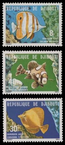 Dschibuti 1978 - Mi-Nr. 231-233 ** - MNH - Fische / Fish