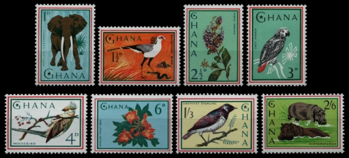 Ghana 1964 - Mi-Nr. 198-205 A ** - MNH - Fauna & Flora