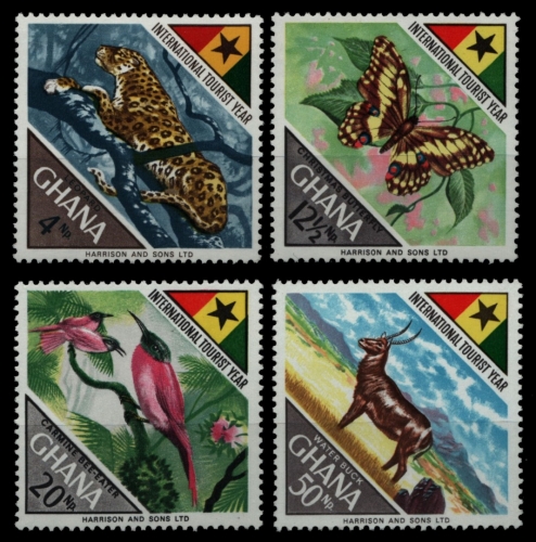 Ghana 1967 - Mi-Nr. 326-329 A ** - MNH - Wildtiere / Wild animals