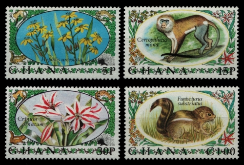 Ghana 1972 - Mi-Nr. 468-471 A ** - MNH - Fauna & Flora