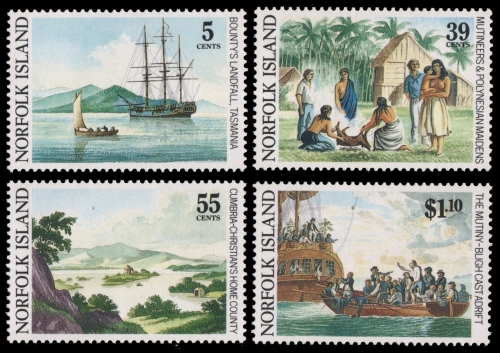 Norfolk-Insel 1989 - Mi-Nr. 455-458 ** - MNH - Schiffe / Ships - Bounty