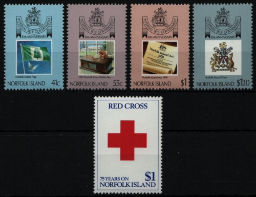 Norfolk-Insel 1989 - Mi-Nr. 462-465 & 466 ** - MNH - 2 Ausgaben