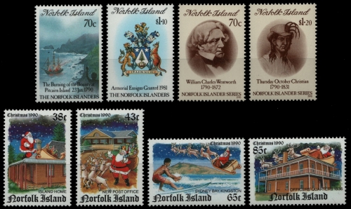 Norfolk-Insel 1990 - Mi-Nr. 474-475, 484-487 & 488-489 ** - MNH - 3 Ausgaben
