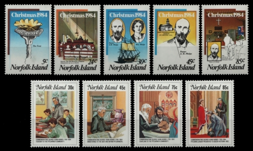 Norfolk-Insel 1984 - Mi-Nr. 347-351 & 352-355 ** - MNH - 2 Ausgaben