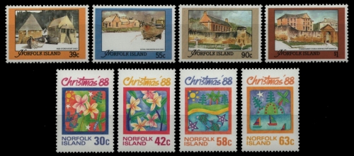Norfolk-Insel 1988 - Mi-Nr. 443-446 & 447-450 ** - MNH - 2 Ausgaben