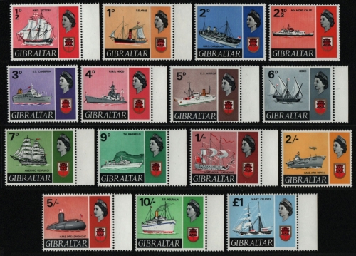 Gibraltar 1967 - Mi-Nr. 188-201 ** - MNH - Schiffe / Ships (I)