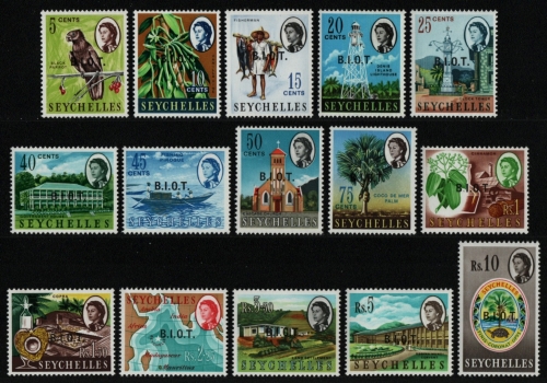 BIOT 1968 - Mi-Nr. 1-15 ** - MNH - Freimarken / Definitives (I)