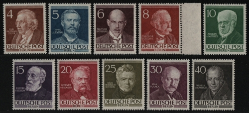 Berlin 1952 - Mi-Nr. 91-100 ** - MNH - Persönlichkeiten (II)