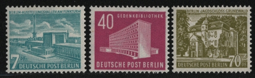 Berlin 1954 - Mi-Nr. 121-123 ** - MNH - Bauten III (I)
