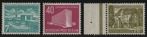 Berlin 1954 - Mi-Nr. 121-123 ** - MNH - Bauten III (II)
