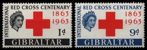 Gibraltar 1963 - Mi-Nr. 164-165 ** - MNH - Rotes Kreuz / Red cross