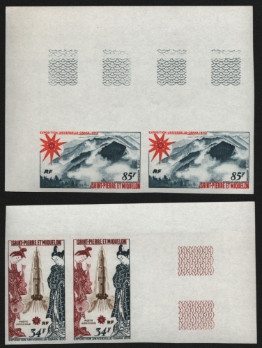 St. Pierre & Miquelon 1970 - Mi-Nr. 453-454 ** - MNH - ungez. / imp - Paar