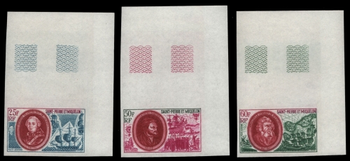St. Pierre & Miquelon 1970 - Mi-Nr. 461-463 ** - MNH - ungez. / imp - Schiff (1)