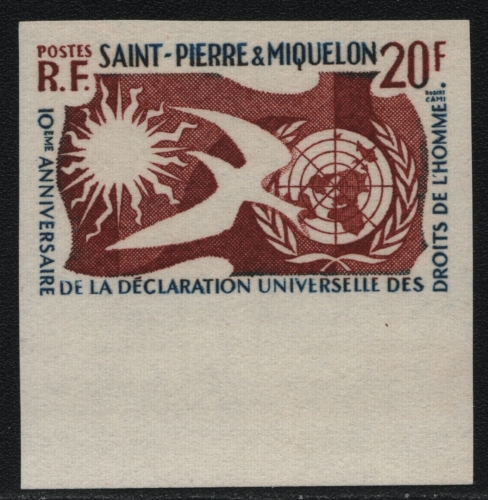 St. Pierre & Miquelon 1954 - Mi-Nr. 389 * - MH - ungez. / imp - Menschenrechte