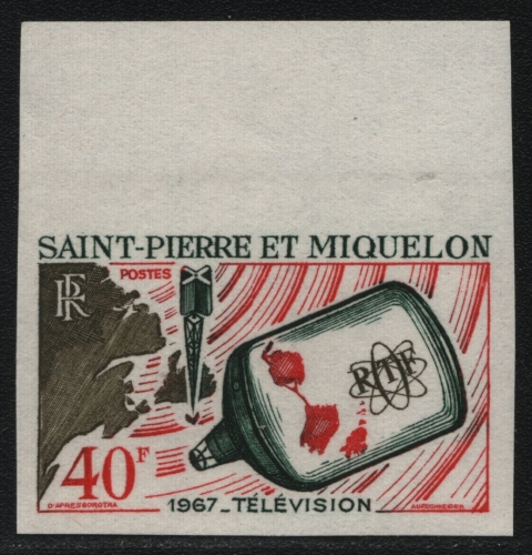 St. Pierre & Miquelon 1967 - Mi-Nr. 422 ** - MNH - ungez. / imp - Fernsehen