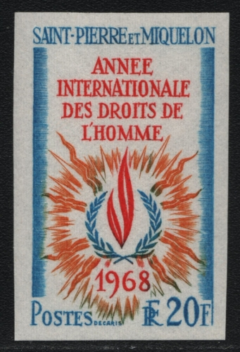 St. Pierre & Miquelon 1968 - Mi-Nr. 430 ** - MNH - ungez. / imp - Menschenrechte