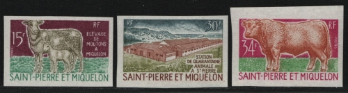 St. Pierre & Miquelon 1970 - Mi-Nr. 464-466 ** - MNH - ungez. / imp - Tiere