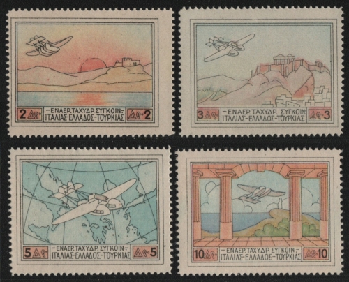 Griechenland 1926 - Mi-Nr. 300-303 ** - MNH - Flugzeuge / Airplanes (I)