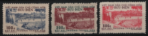 Vietnam 1956 - Mi-Nr. 50-52 (*) - ohne Gummi verausgabt - Staudamm