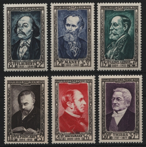 Frankreich 1952 - Mi-Nr. 948-953 ** - MNH - Persönlichkeiten