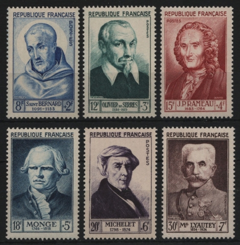 Frankreich 1953 - Mi-Nr. 965-970 ** - MNH - Persönlichkeiten