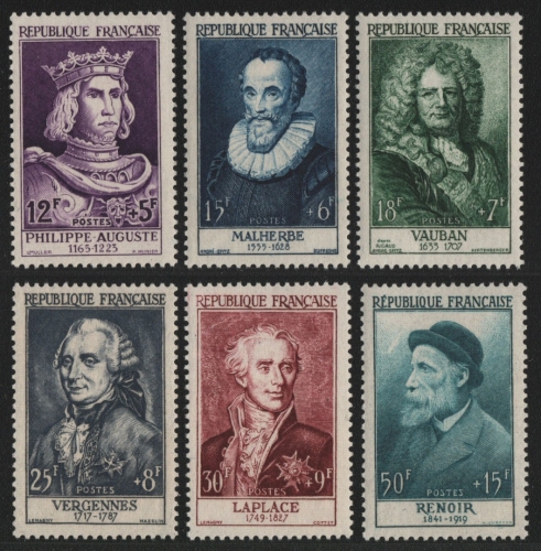 Frankreich 1955 - Mi-Nr. 1053-1058 ** - MNH - Persönlichkeiten (III)