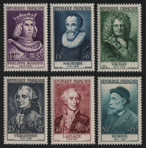 Frankreich 1955 - Mi-Nr. 1053-1058 ** - MNH - Persönlichkeiten (V)