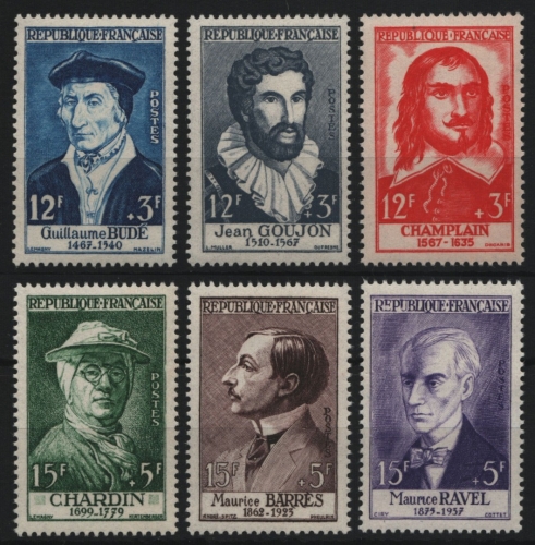 Frankreich 1956 - Mi-Nr. 1094-1099 ** - MNH - Persönlichkeiten