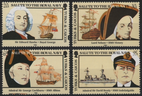 Turks- & Caicos 1985 - Mi-Nr. 733-736 ** - MNH - Schiffe / Ships
