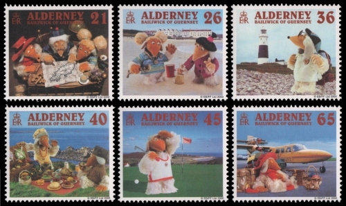 Alderney 2000 - Mi-Nr. 151-156 ** - MNH - Wombles-Fernsehtrickfiguren