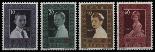 Liechtenstein 1955 - Mi-Nr. 338-341 ** - MNH - Rotes Kreuz / Red cross