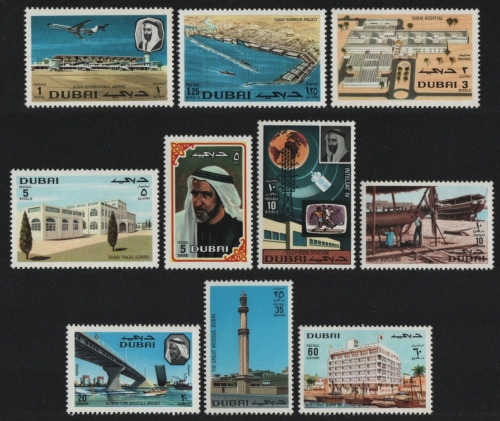 Dubai 1970 - Mi-Nr. 378-387 ** - MNH - Freimarken / Definitives (III)
