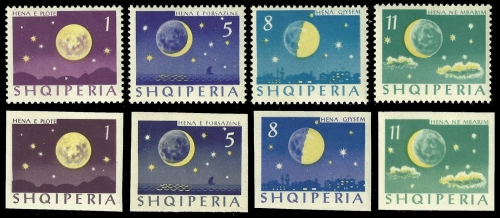 Albanien 1964 - Mi-Nr. 839-842 & 844-847 ** - MNH - Raumfahrt / Space