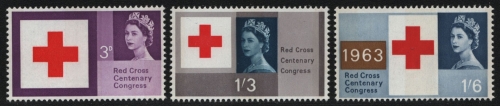 Großbritannien 1963 - Mi-Nr. 362-364 y ** - MNH - Phosphor - Rotes Kreuz (II)