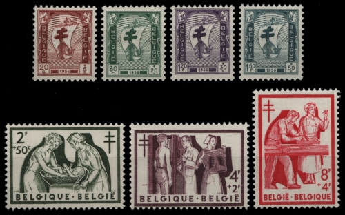 Belgien 1956 - Mi-Nr. 1047-1053 ** - MNH - Tuberkulose