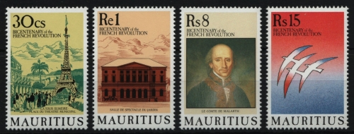 Mauritius 1989 - Mi-Nr. 683-686 ** - MNH - Französische Revolution