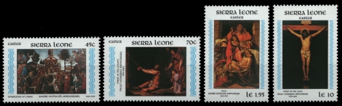 Sierra Leone 1985 - Mi-Nr. 813-816 ** - MNH - Gemälde / Paintings - Ostern