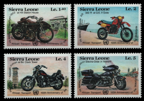 Sierra Leone 1985 - Mi-Nr. 831-834 ** - MNH - Motorräder / Motor bikes