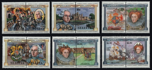 St. Lucia 1984 - Mi-Nr. 632-643 ** - MNH - Englische Monarchen