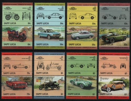St. Lucia 1984 - Mi-Nr. 696-711 ** - MNH - Autos / Cars
