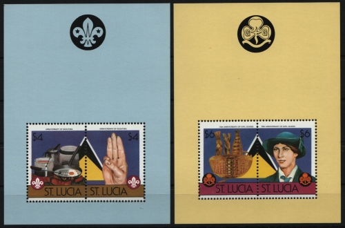 St. Lucia 1986 - Mi-Nr. Block 45-46 ** - MNH - Pfadfinder / Scouts