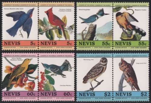 Nevis 1985 - Mi-Nr. 252-259 ** - MNH - Vögel / Birds - Audubon
