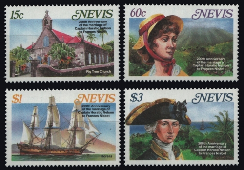 Nevis 1987 - Mi-Nr. 462-465 ** - MNH - Schiffe / Ships - Nelson
