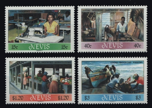 Nevis 1986 - Mi-Nr. 389-392 ** - MNH - Nationale Industrie
