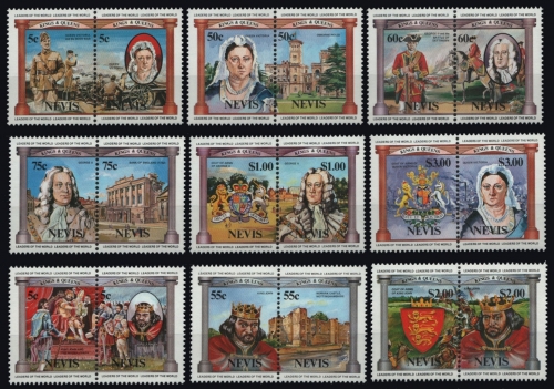 Nevis 1984 - Mi-Nr. 131-142 & 214-219 ** - MNH - Kings & Queens