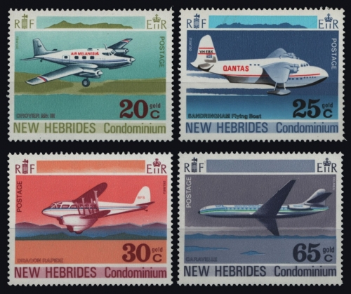 Neue Hebriden 1972 - Mi-Nr. 315-318 ** - MNH - Flugzeuge / Airplanes