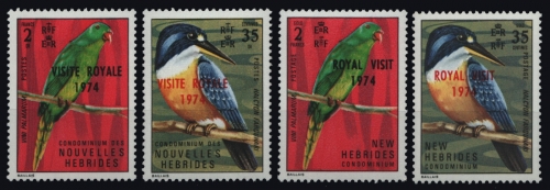 Neue Hebriden 1973 - Mi-Nr. 375-376 & 377-378 ** - MNH - Vögel / Birds